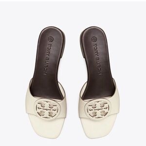Tory Burch Bombe Miller Women's Cream Logo Slide Sandals